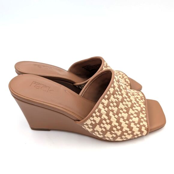 Nordstrom Rack Fatima Wedge Sandal Women's Tan Caramel Size US6M EU37 - Picture 3 of 11